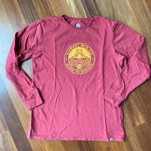 Element Sz XL Long Sleeve Orange/Red Graphic T-shirt